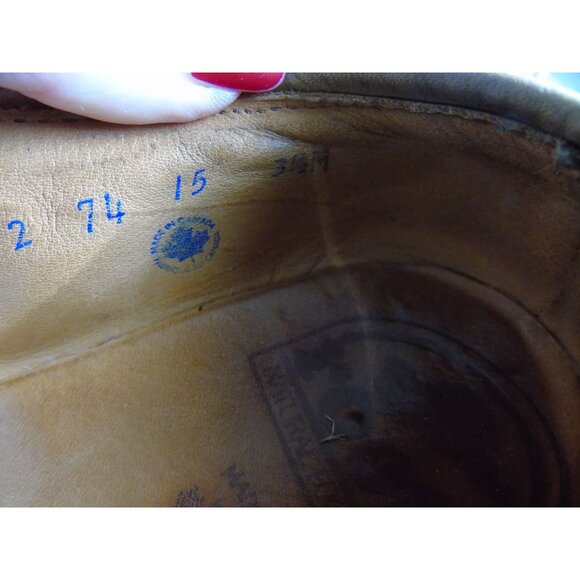 Domani Johnston & Murphy Men's Black Leather Brass Buckle Dress Shoe 8M Italy Vi - Picture 6 of 6